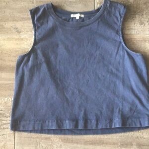 Z Supply Sloane Blue Tank Top Classic Sleeveless Design large